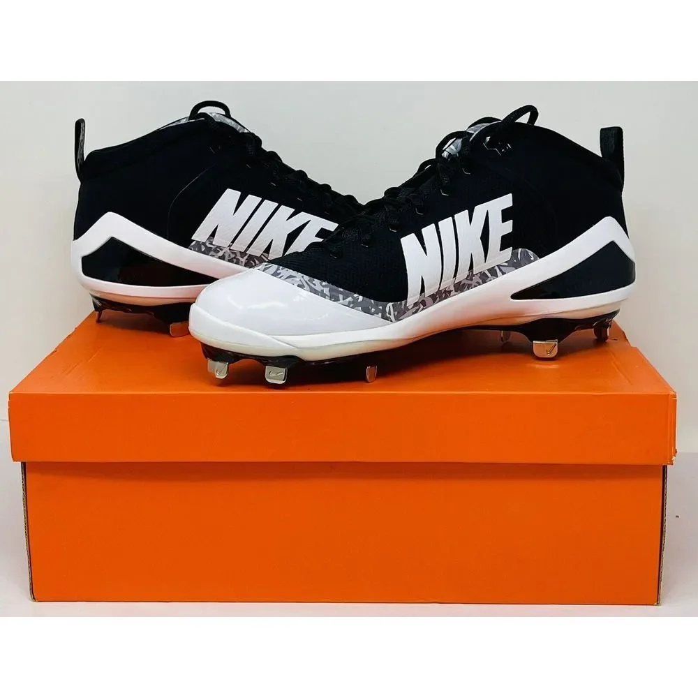 Men's Size 14 Nike Force Zoom Trout 4 Metal Baseball Cleats Black‎ 917837-001